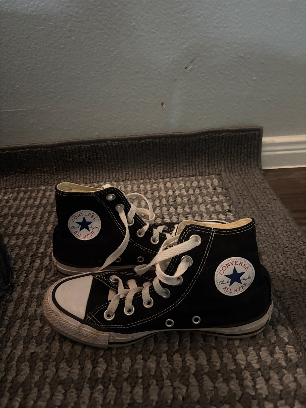 Converse Black and White High Top Sneakers